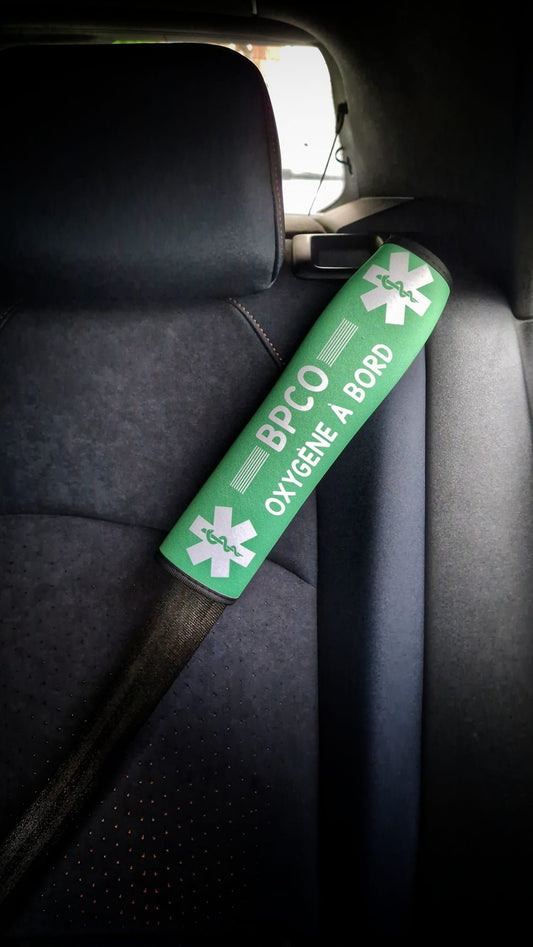 Protège ceinture de sécurité. Oxygène à bord. BPCO.