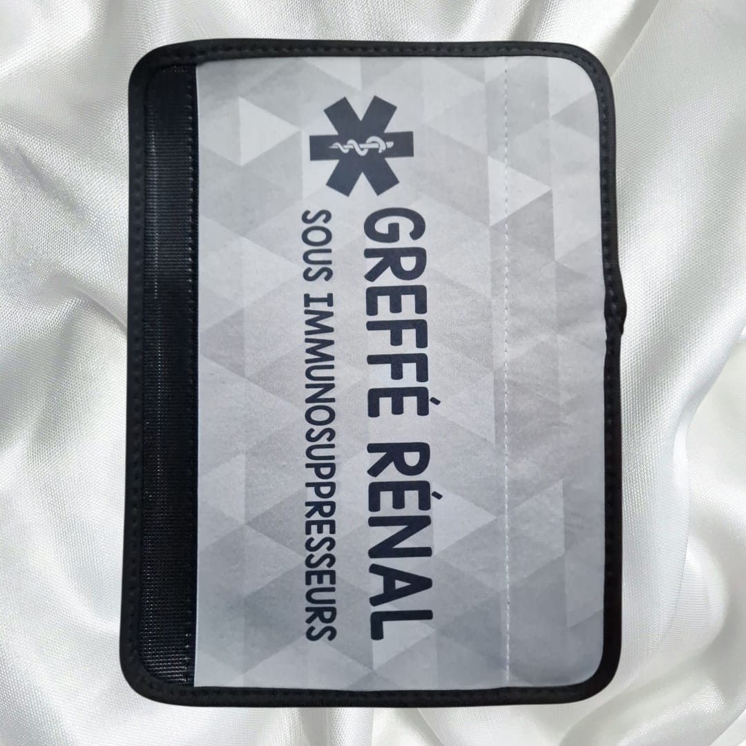 Protège ceinture de sécurité « Greffé. Sous immunosuppresseurs »