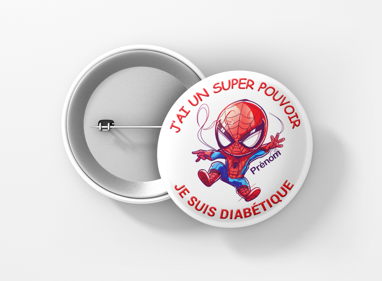 Badge diabétique personnalisable Spiderman