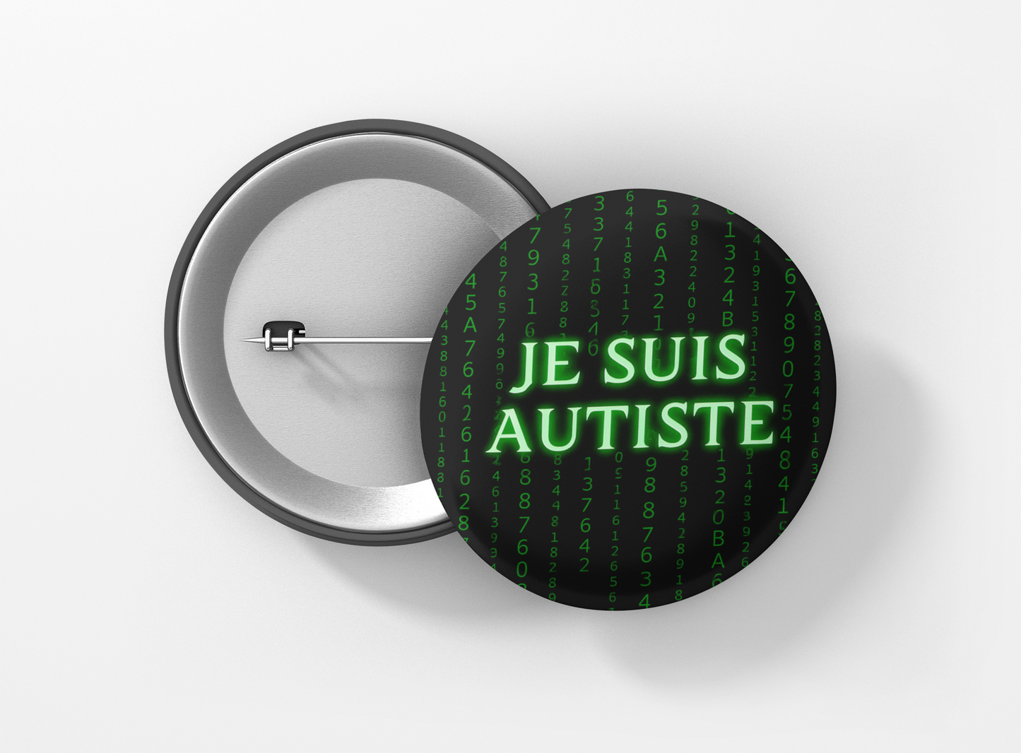 Badge je suis autiste matrix