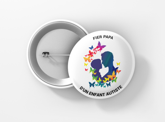 fier papa enfant autiste papillons.