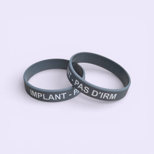 Bracelet d’alerte médicale – Implant. Pas d’IRM.