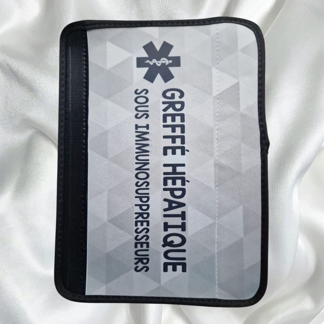 Protège ceinture de sécurité « Greffé. Sous immunosuppresseurs »