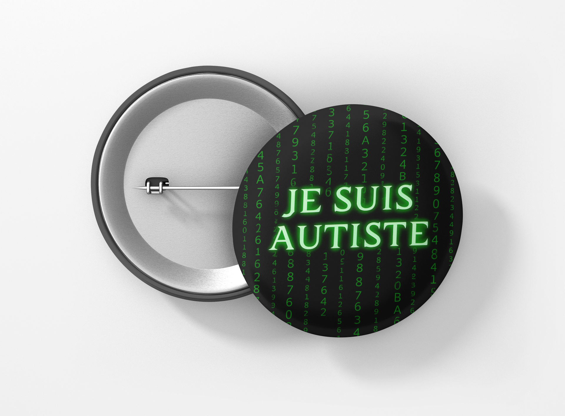 Badge je suis autiste matrix