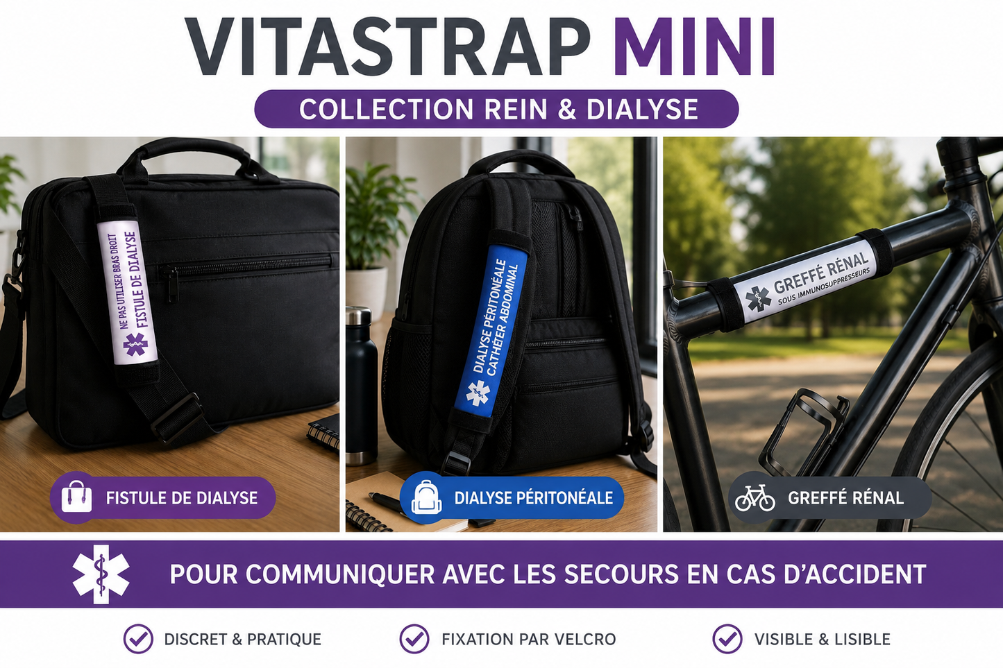 Bandeaux VITASTRAP MINI - Dialyse et greffé rénal