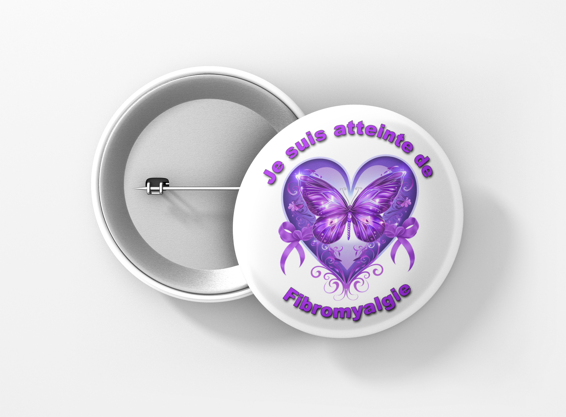 J'ai un handicap invisible. FIBROMYALGIE. Ruban mauve