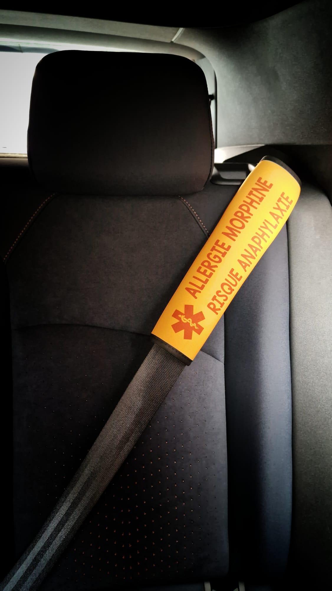 Protege ceinture allergie Morphine