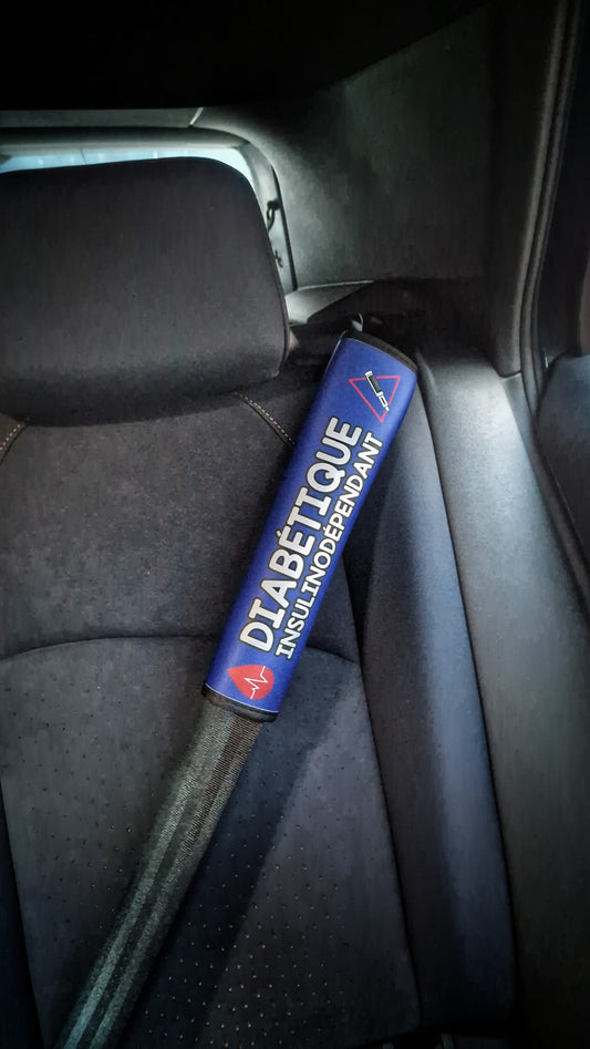 Protège ceinture de sécurité DIABÉTIQUE insulinodépendant.