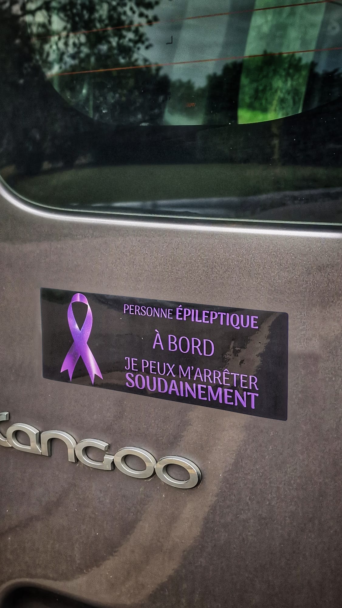 Personne épileptique à bord. Je peux m’arrêter soudainement. 
