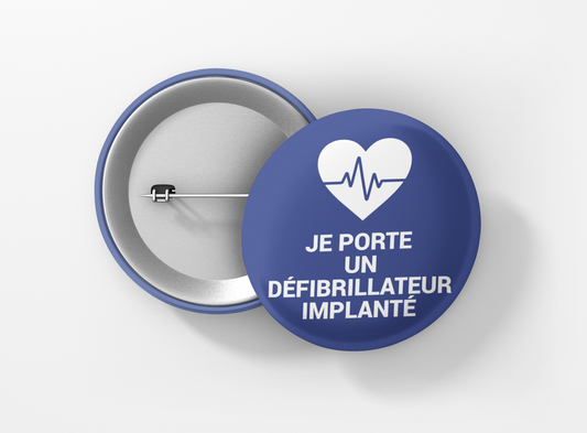 badge défibrillateur implanté