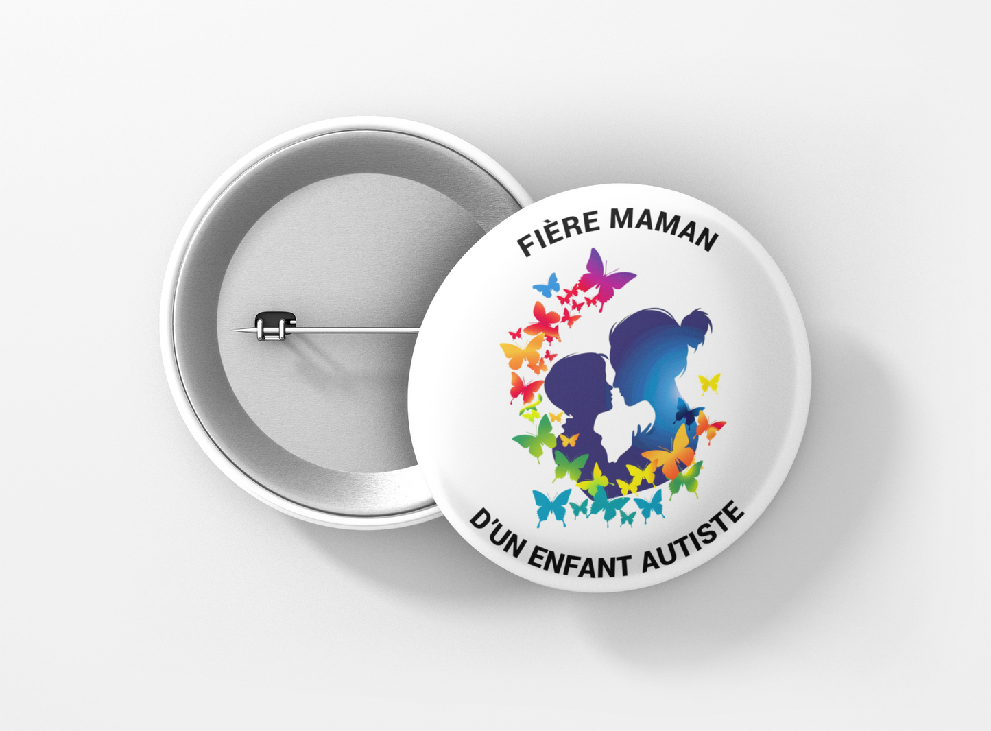 fière maman enfant autiste papillons.