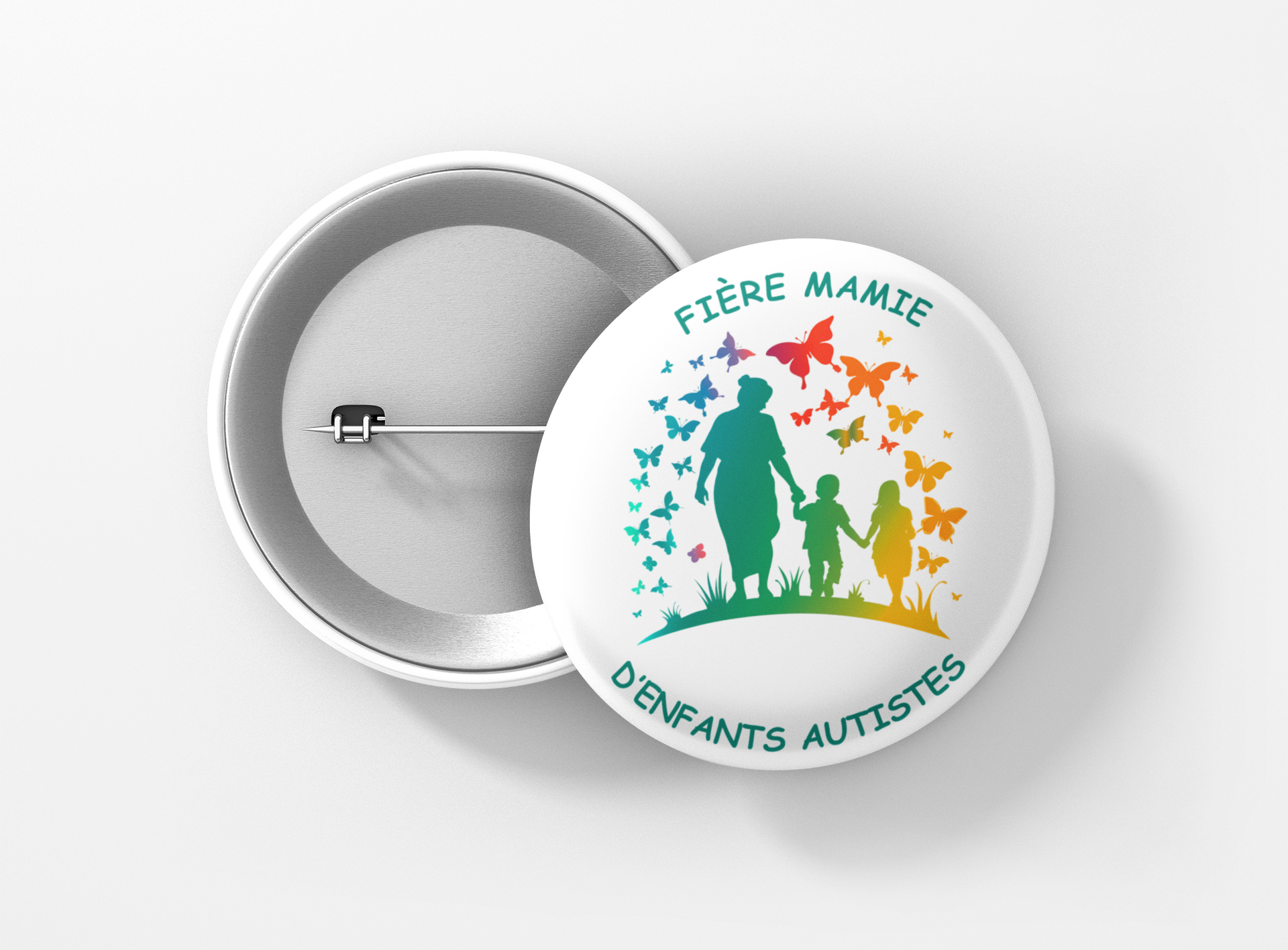 fiere mamie 2 enfants autiste papillons