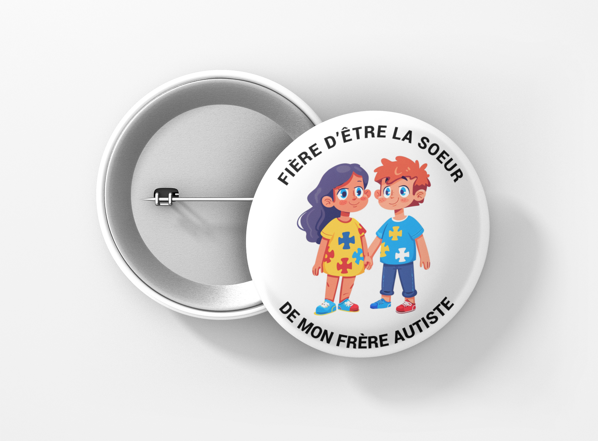 frère soeur autiste. puzzle